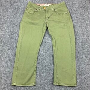 Y2K Levis 542 Low Rise Jeans Womens Size 10 Olive Green Straight Leg Twill Pants